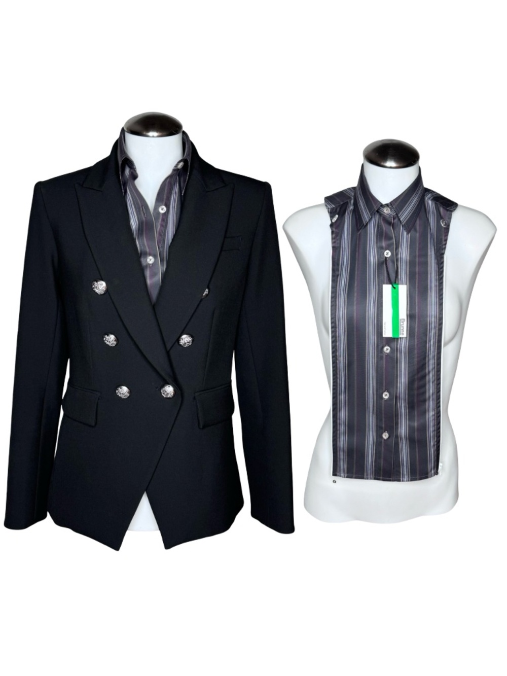 NWT BRUNNE Dickey Compatible with VERONICA BEARD Blazer Button Down Shirt 00-14